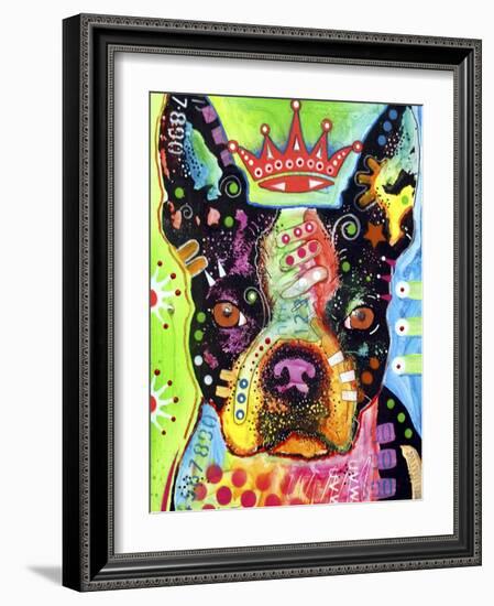 Boston Terrier Crowned-Dean Russo-Framed Giclee Print