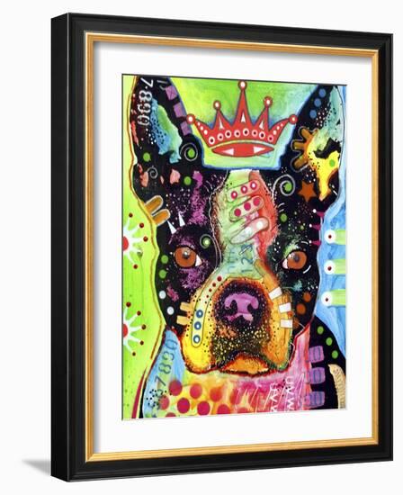 Boston Terrier Crowned-Dean Russo-Framed Giclee Print