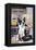 Boston Terrier Dog with Pancake Being Flipped-null-Framed Premier Image Canvas