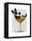 Boston Terrier in Cocktail Glass-Fab Funky-Framed Stretched Canvas