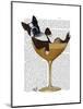 Boston Terrier in Cocktail Glass-Fab Funky-Mounted Art Print