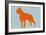 Boston Terrier Orange-NaxArt-Framed Art Print