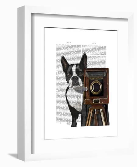 Boston Terrier Photographer-Fab Funky-Framed Art Print