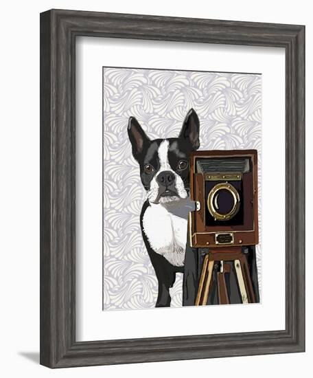 Boston Terrier Photographer-Fab Funky-Framed Art Print