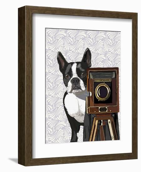 Boston Terrier Photographer-Fab Funky-Framed Art Print