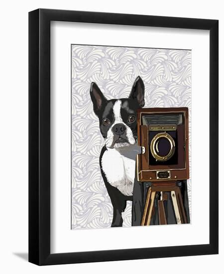 Boston Terrier Photographer-Fab Funky-Framed Art Print