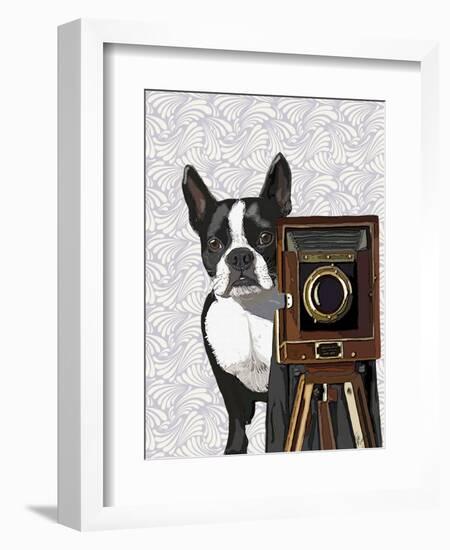 Boston Terrier Photographer-Fab Funky-Framed Art Print