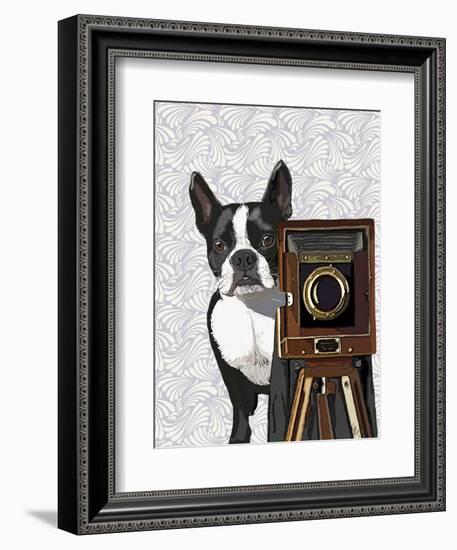 Boston Terrier Photographer-Fab Funky-Framed Art Print