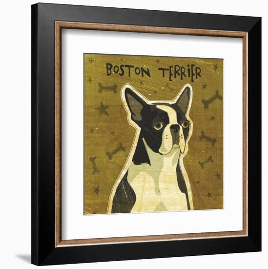 Boston Terrier (square)-John W^ Golden-Framed Art Print