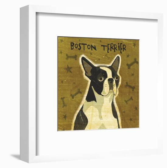 Boston Terrier (square)-John W^ Golden-Framed Art Print