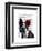 Boston Terrier with Rose on Head-Fab Funky-Framed Art Print