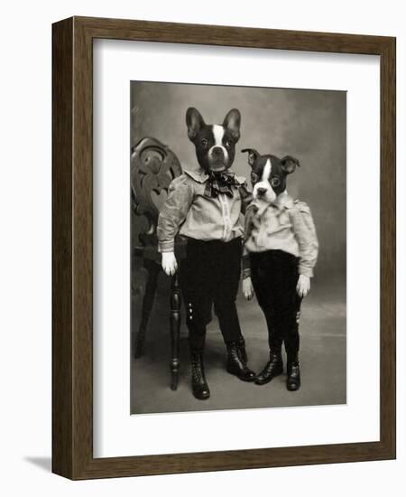 Boston Terriers-J Hovenstine Studios-Framed Giclee Print