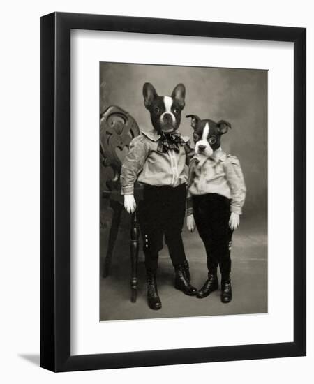 Boston Terriers-J Hovenstine Studios-Framed Giclee Print