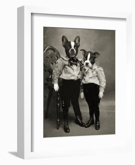 Boston Terriers-J Hovenstine Studios-Framed Giclee Print