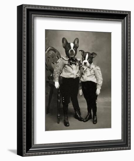 Boston Terriers-J Hovenstine Studios-Framed Giclee Print