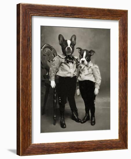 Boston Terriers-J Hovenstine Studios-Framed Giclee Print