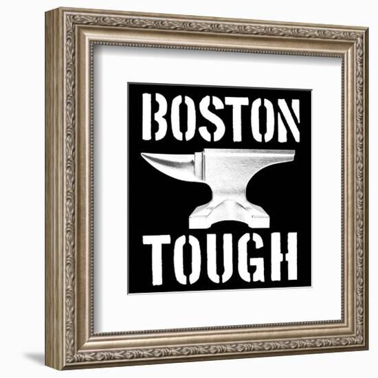 Boston Tough Black-SM Design-Framed Art Print