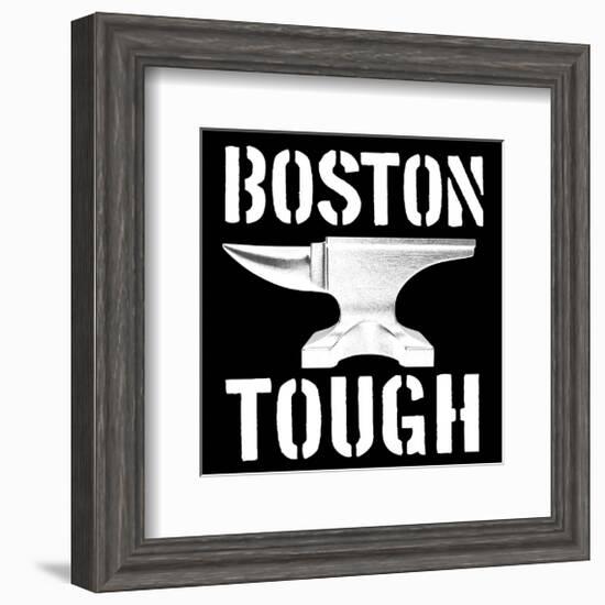 Boston Tough Black-SM Design-Framed Art Print