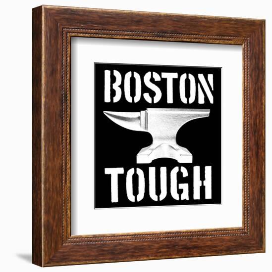 Boston Tough Black-SM Design-Framed Art Print