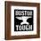 Boston Tough Black-SM Design-Framed Art Print