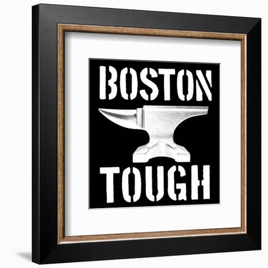 Boston Tough Black-SM Design-Framed Art Print