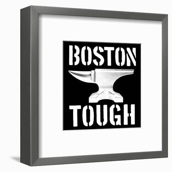 Boston Tough Black-SM Design-Framed Art Print