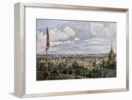 Boston Viewed From Cotton or Pemberton Hill, 1816-null-Framed Giclee Print