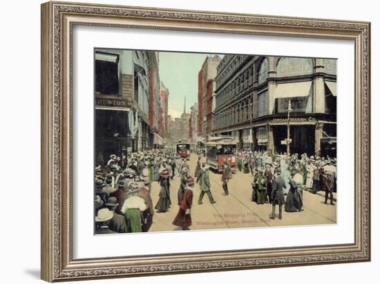 Boston: Washington Street-null-Framed Giclee Print