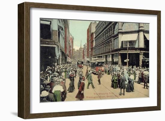 Boston: Washington Street-null-Framed Giclee Print