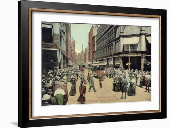 Boston: Washington Street-null-Framed Giclee Print