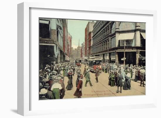 Boston: Washington Street-null-Framed Giclee Print