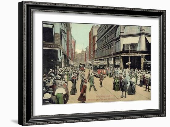 Boston: Washington Street-null-Framed Giclee Print