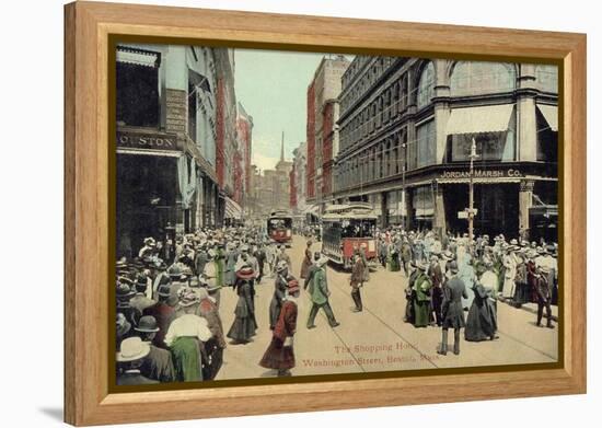 Boston: Washington Street-null-Framed Premier Image Canvas
