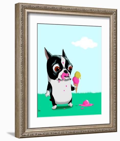 Boston With Ice Cream-Brian Rubenacker-Framed Art Print