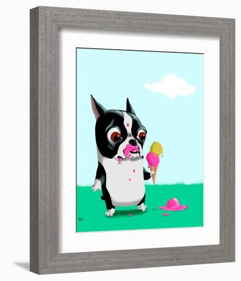 Boston With Ice Cream-Brian Rubenacker-Framed Art Print