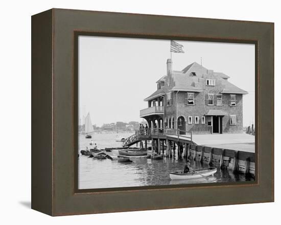 Boston Yacht Club, Marblehead, Mass.-null-Framed Stretched Canvas