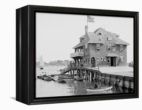 Boston Yacht Club, Marblehead, Mass.-null-Framed Stretched Canvas