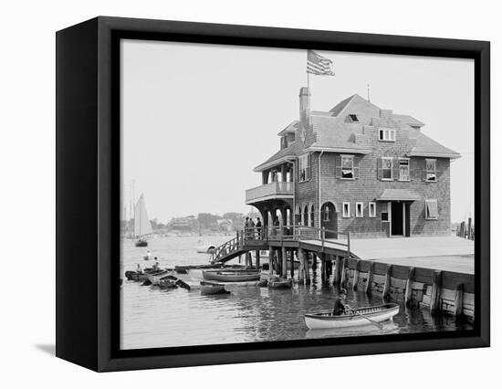 Boston Yacht Club, Marblehead, Mass.-null-Framed Stretched Canvas