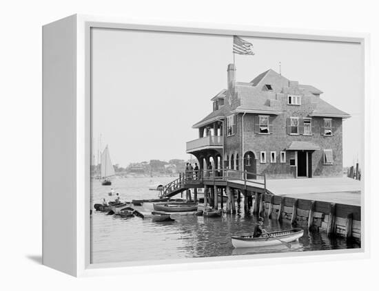 Boston Yacht Club, Marblehead, Mass.-null-Framed Stretched Canvas