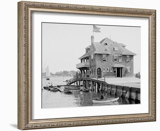 Boston Yacht Club, Marblehead, Mass.-null-Framed Photo