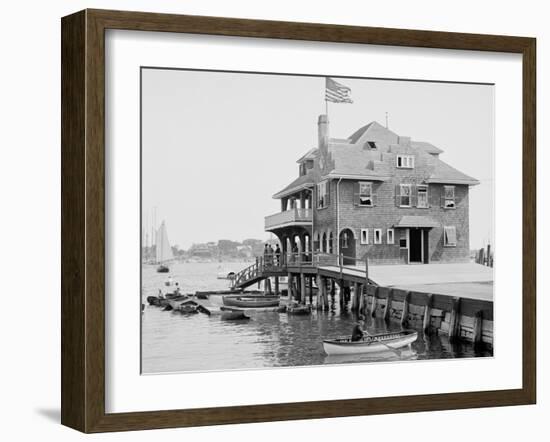 Boston Yacht Club, Marblehead, Mass.-null-Framed Photo