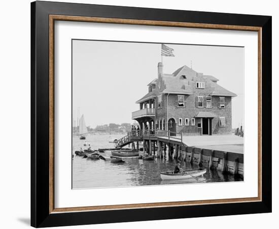 Boston Yacht Club, Marblehead, Mass.-null-Framed Photo