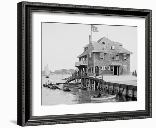 Boston Yacht Club, Marblehead, Mass.-null-Framed Photo