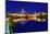 Boston Zakim Bridge Sunset in Bunker Hill Massachusetts USA-holbox-Mounted Photographic Print