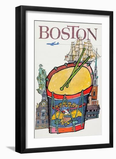 Boston-David Klein-Framed Art Print