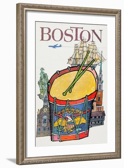 Boston-David Klein-Framed Art Print