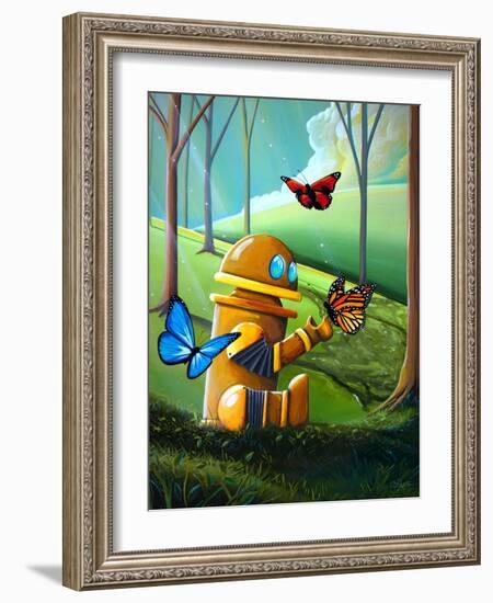 Bot and the Butterflies-Cindy Thornton-Framed Art Print