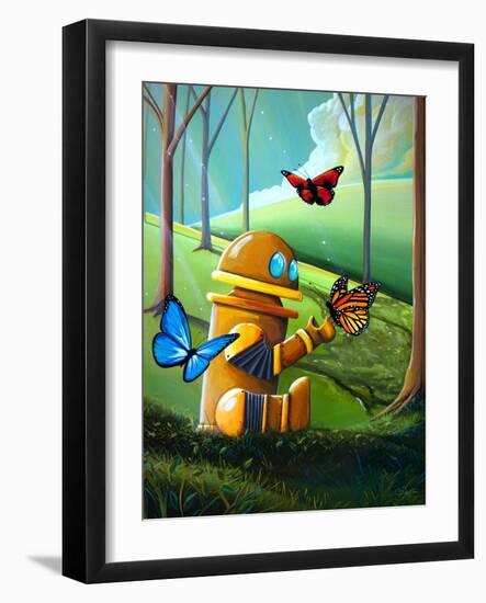 Bot and the Butterflies-Cindy Thornton-Framed Art Print