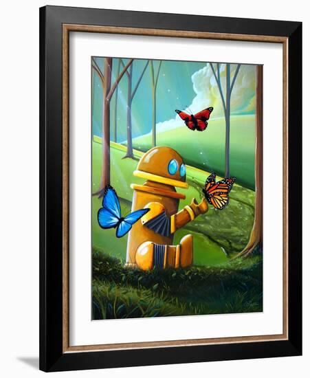 Bot and the Butterflies-Cindy Thornton-Framed Art Print