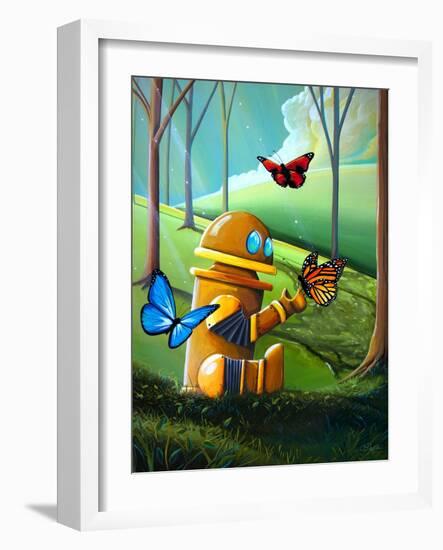 Bot and the Butterflies-Cindy Thornton-Framed Art Print